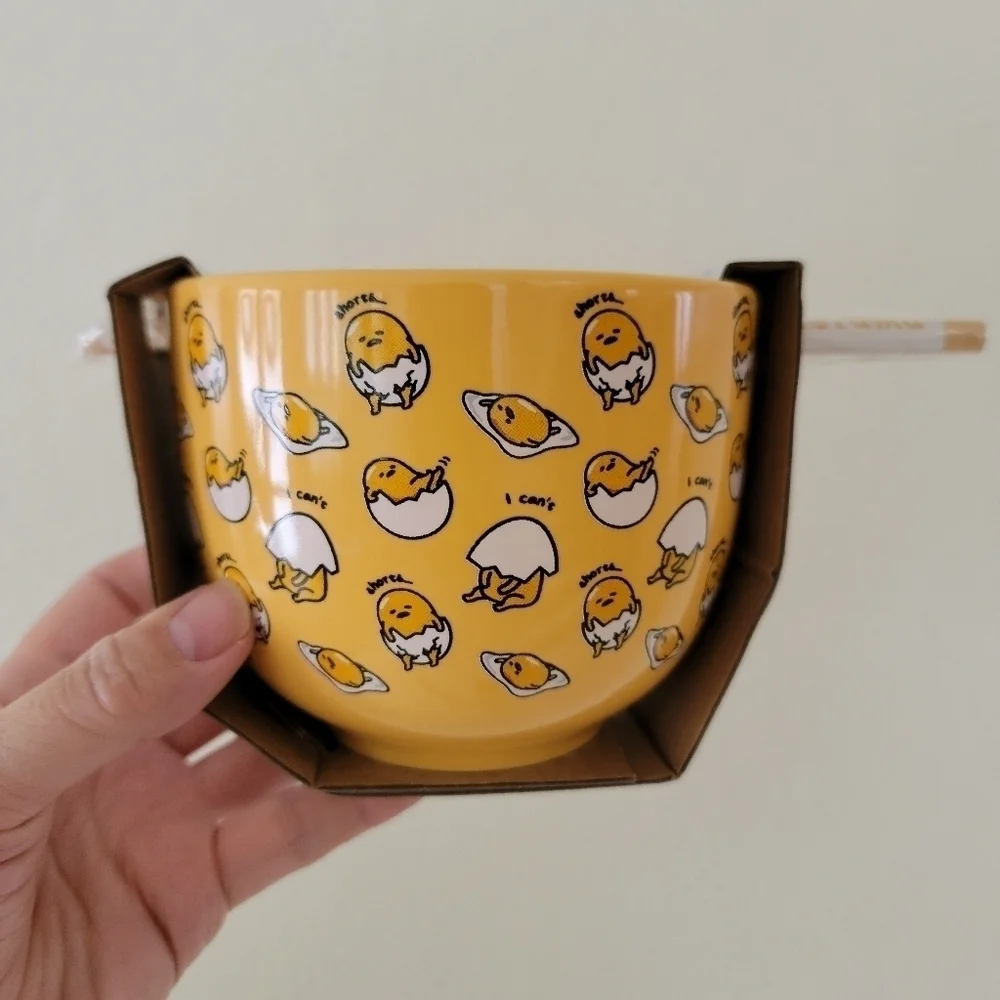 Gudetama Ramen Bowl with Chopsticks Set
